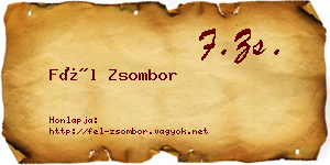 Fél Zsombor névjegykártya