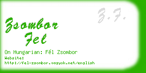 zsombor fel business card
